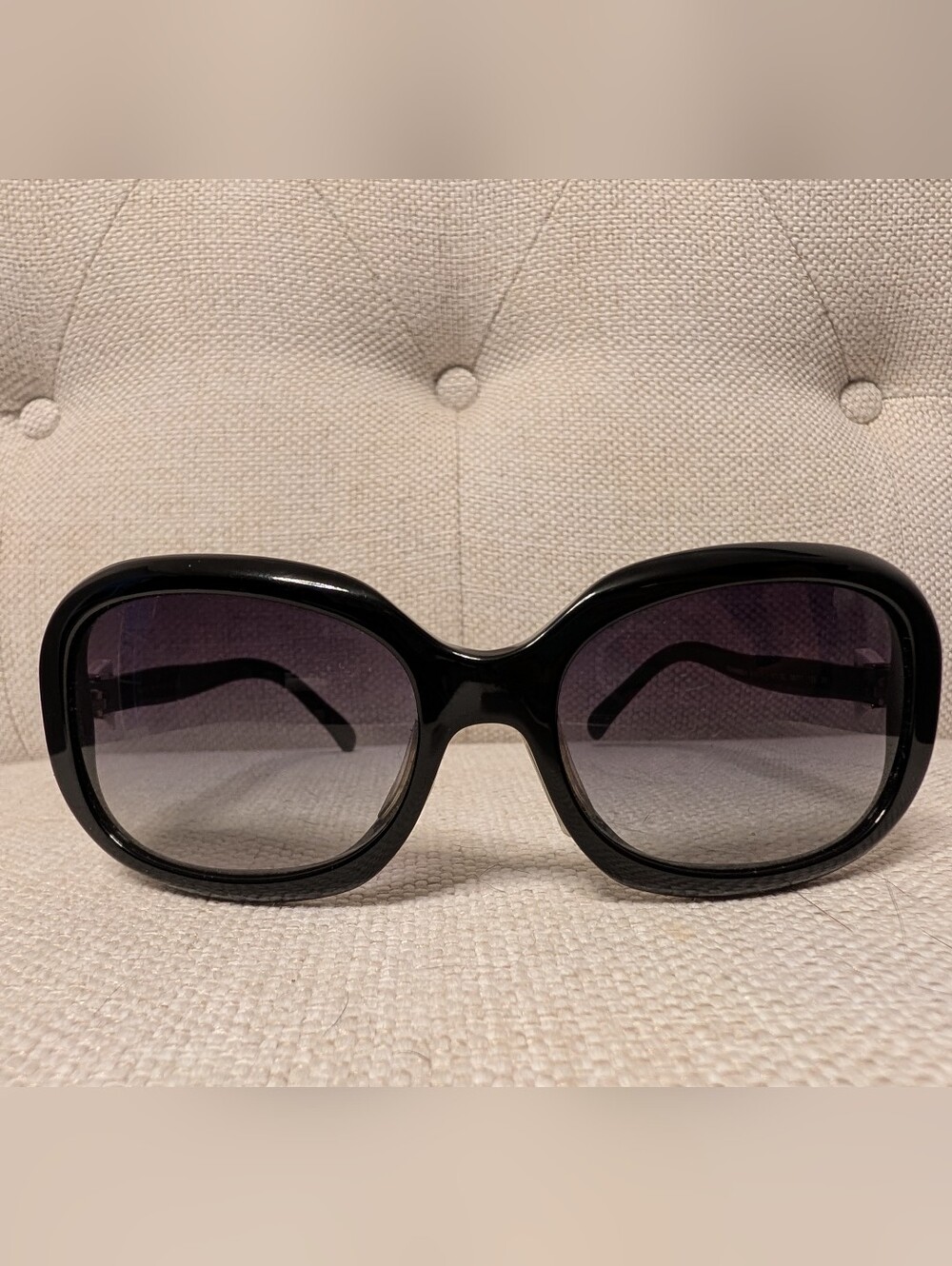 CHANEL 5170 Black Sunglasses With White Bow Accents On Arms